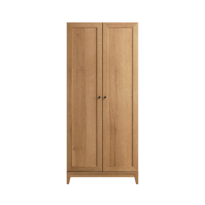 Gonroff Oak 72 in. Accent Cabinet Office Storage Cabinet with 3 Adjustable Shelves and Solid Wood Legs by Millwood Pines