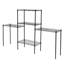 Étagère de rangement autoportante réglable en acier au carbone, support de rangement en métal personnalisable pour la maison et la buanderie, noir