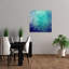 Blue Teal Gradient Triangles Abstract Colorful Geometric Wall Art Print 1 Piece Wrapped Canvas Wall Art-1996400892