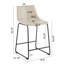 Tabouret de comptoir en similicuir de style industriel avec pieds et repose-pieds en métal pour de multiples réglages
