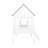 Twin Size Low Loft Wood House Bed With Two Side Window