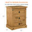 Natrone 48cm W Solid Wood Bedside Table