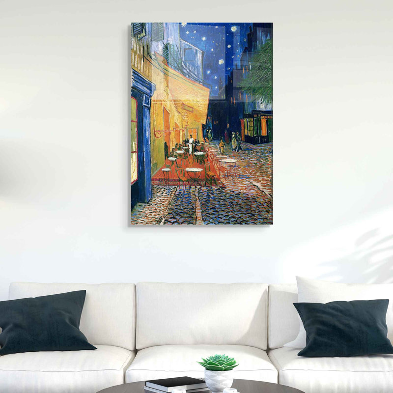 Peinture élégante en verre trempé, 17,7 po x 25,6 po | 100% verre trempé, épaisseur: 0,16 pouce | Superbe art mural pour la décoration intérieure, parfait pour le salon, la chambre à coucher et les espaces de bureau, durable et facile à nettoyer