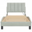 Bed Frame with LED without Mattress Hanko Light Grey 80x200 cm Velvet-1132717423-1132717417