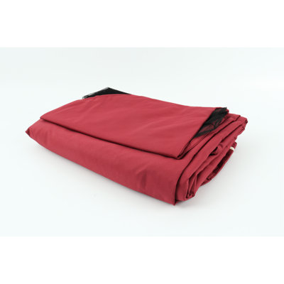 Auvent de remplacement pour abri de jardin 10 pi x 10 pi en rouge. Protégé. Toit à deux niveaux avec trous de drainage et filet pour auvent extérieur rouge. Tissu protecteur, hydrofuge. Drainage intriguant