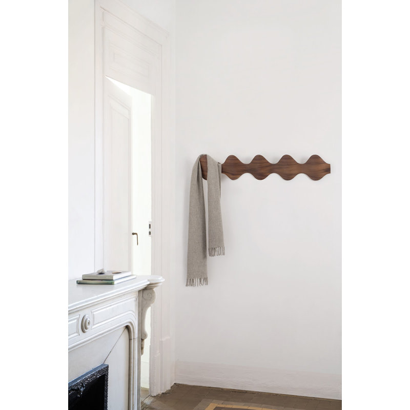 Ona Wall 5 - Hook Wall Mounted Coat Rack, Walnut