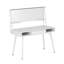Bureau d'ordinateur Study avec rangement et tableau blanc magnétique effaçable à sec, blanc