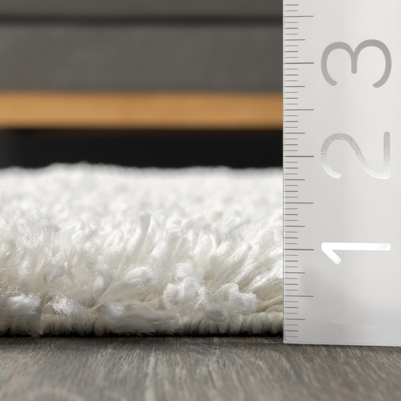 Tapis à poil long moelleux pour chambre à coucher, salle à manger, chambre de bébé, ivoire