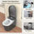 17.5" Comfort Height Smart Bidet Toilet Combo 3 Color Options One-Piece Intelligent Toilet with Foam Shield Auto Open Close Lid, Heated Seat Warm Air Dryer 12" Rough-in Modern Bathroom Smart Toilet with Bidet-126142134