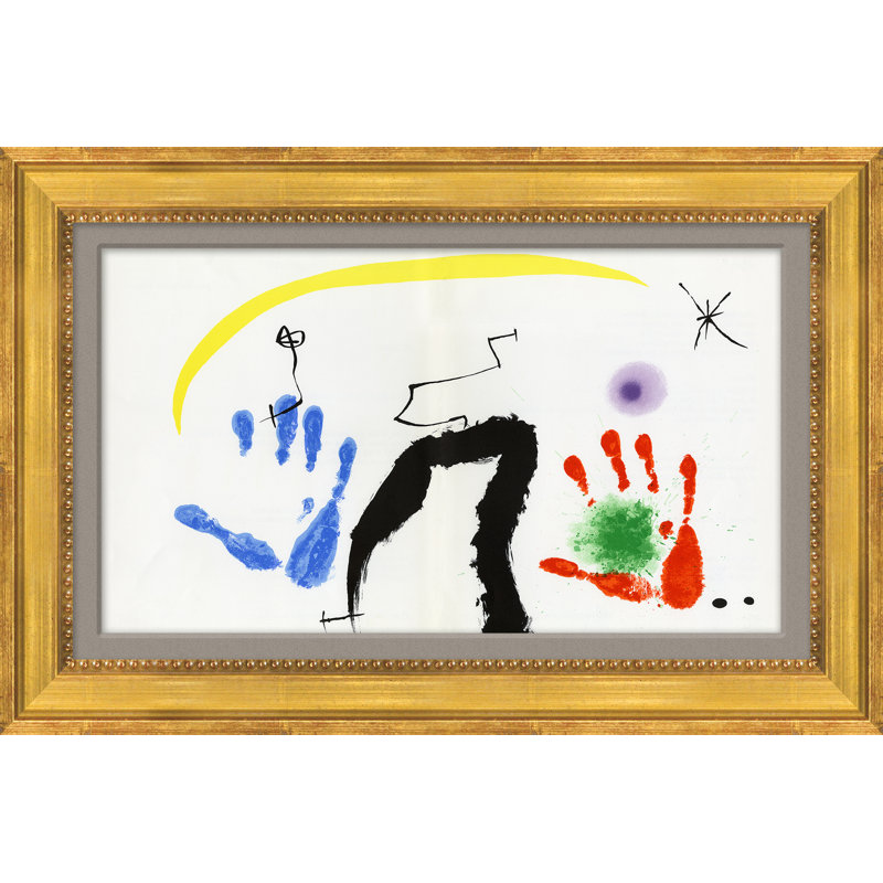 «Hands Off» - Peinture encadrée sur papier