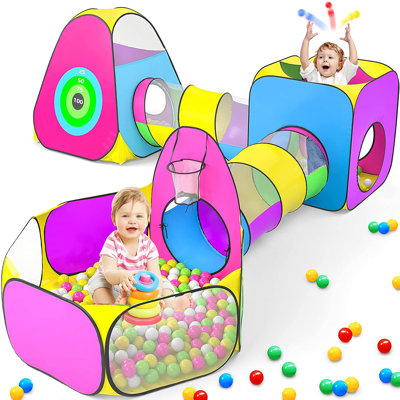 Tunnel de jeu intérieur en polyester 110 'x 115' avec sac de transport