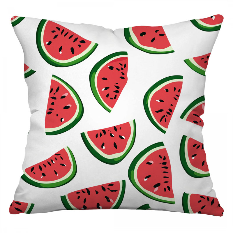 Coussin Watermelons, coussins en sergé de fruits, Carré 20 po