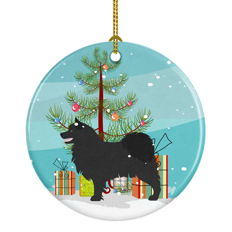 Ornement en céramique pour fêtes gascon saintongeois, Lapphund suédois