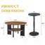Ensemble de 2 tables basses et tables d'appoint rondes, formation de vide en PVC, table basse de 31,5 po avec rangement et table d'appoint de 15 po, ensemble simple, idéal pour le salon et la chambre à coucher.