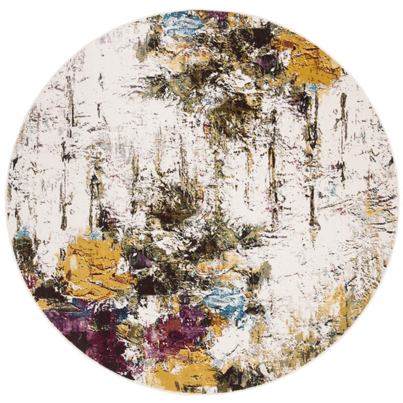 Tapis abstrait Mancheer Performance, Rond 4 pi