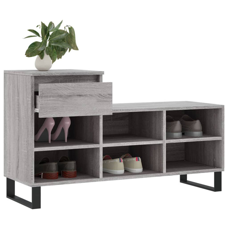 6 Pair Shoe Rack, Grey