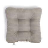 Coussin de siège réversible avec coutures annulaires faites à la main, rembourré de fibre de polyester vierge blanche.
