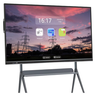 JYXCN Smart Board 75 Inch Wireless Screen Mirroring Hub with Built-in Media Player for Live Streaming & Ads?
