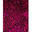 Tapis rose / noir surteint de conception unique 5 pi 10 po x 9 pi 1 po Overdyed