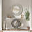 43-Inch Mirrored Console Table With Round Jeweled Decorative Wall Mirror Set Of 2