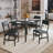 Foldable 5-Piece Dining Table Set Extendable Wood Top-918190849