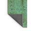 Tapis oriental en laine / polyester tissé à la machine en turquoise / brun-76835507