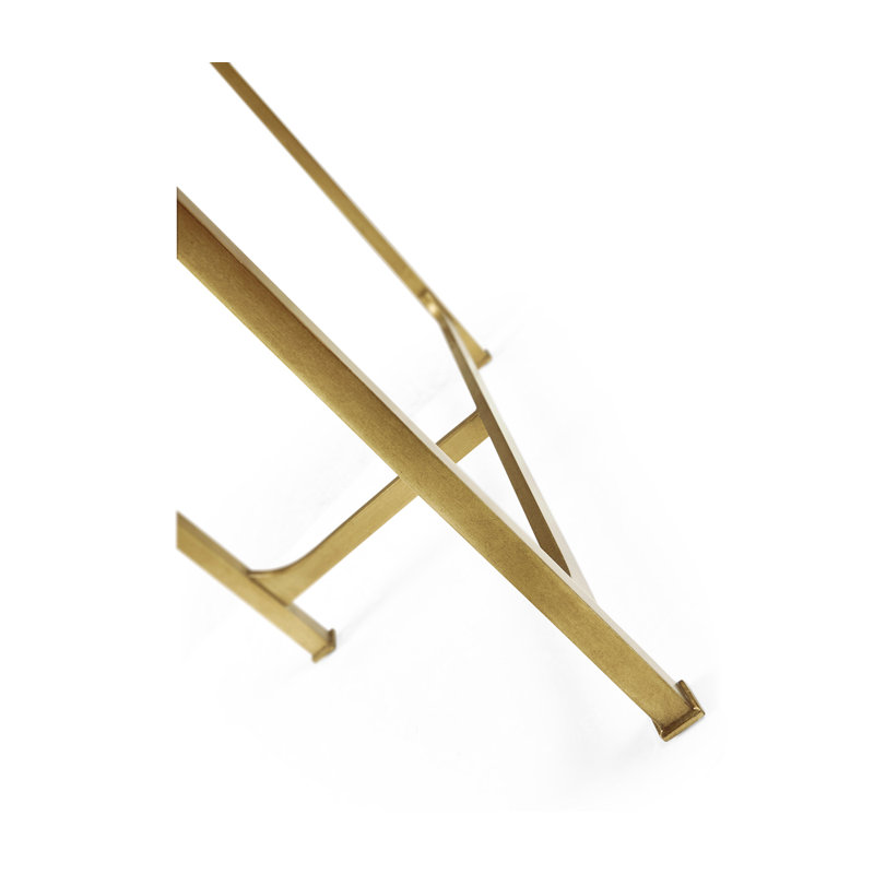 Luxe End Table, Gilded Iron, Gray