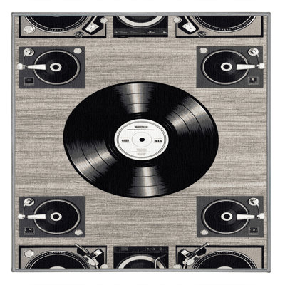  Tapis lavable avec disques vinyle