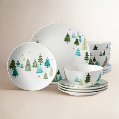 Balsam Lane 12-Piece Dinnerware Set