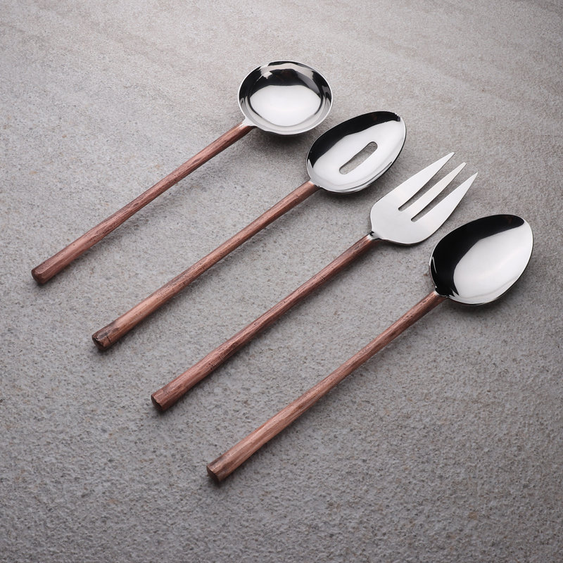 Zakia 4 Piece Stainless Steel Hostess Set