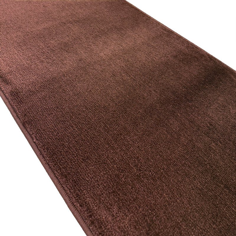 Tapis de couloir brun à taille moyenne et à profil sur mesure, Tapis de couloir 2 pi 2 po x 14 pi