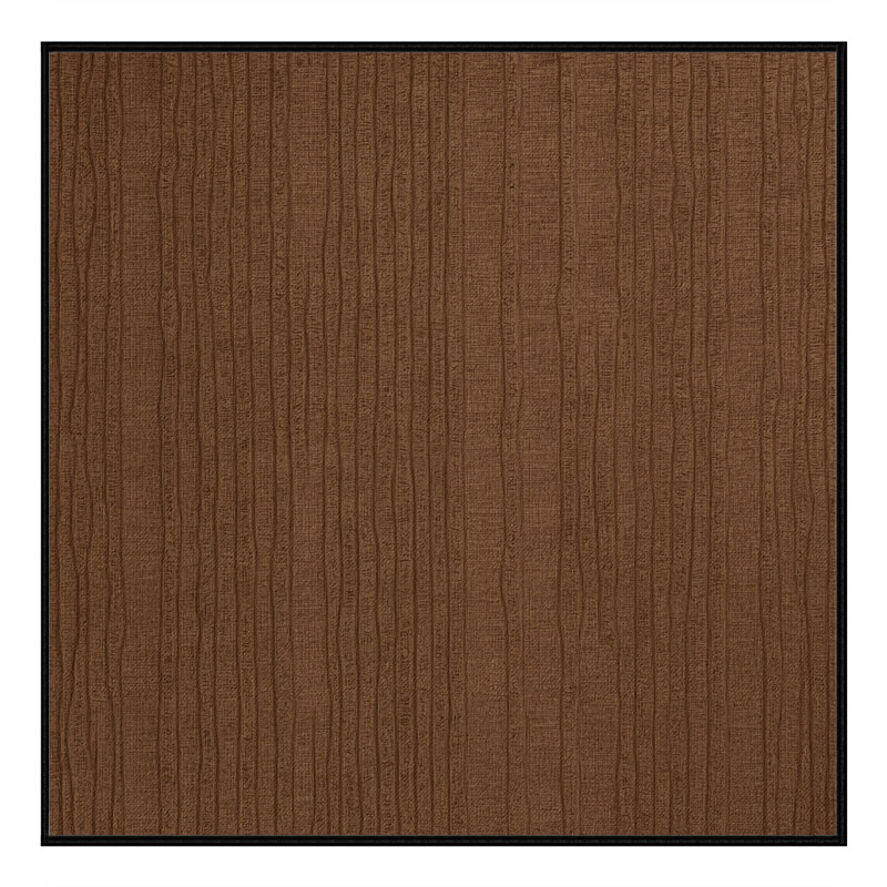 Tapis brun uni lavable à la machine, Carré 5 pi