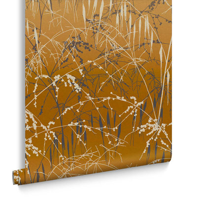 Floral Metallic Wallpaper Roll