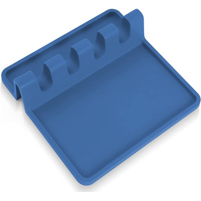 Zulay Silicone Utensil Rest with Drip Pad for Multiple Utensils BPA-Free Stove Top