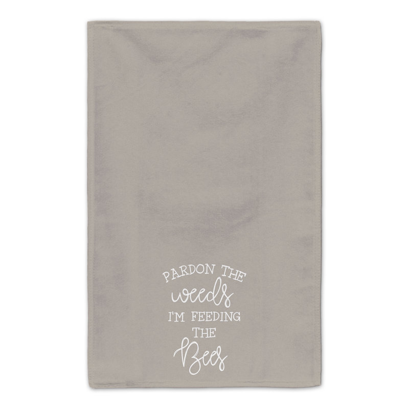 Cotton Floral Tea Towel Kitchen Towel, Gray