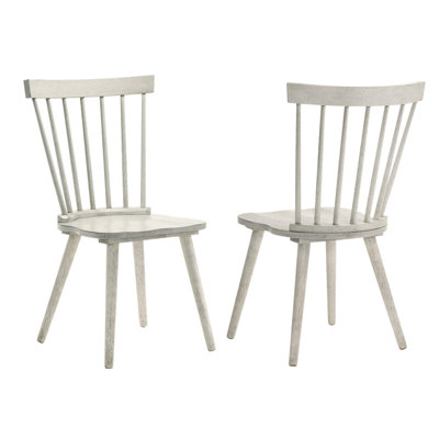 Ensemble 2 pièces de chaises de salle à manger en bois massif - Conception de ferme rustique avec assemblage facile