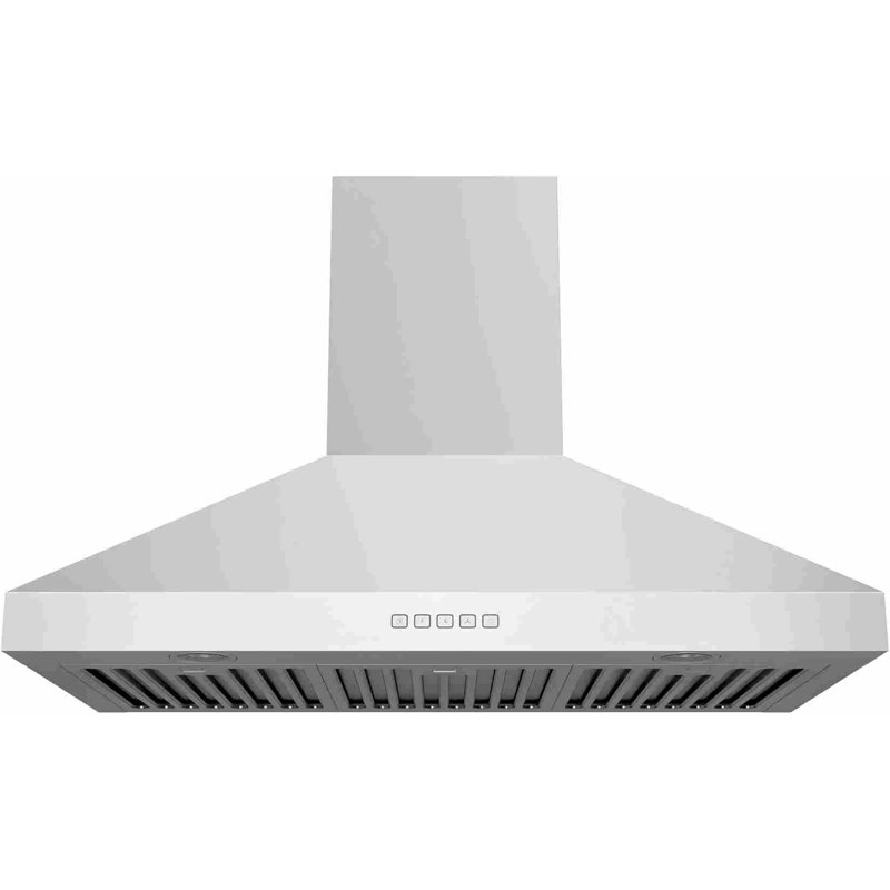 Hauslane 30" Stainless Steel Convertible Wall Range Hood with Baffle Filter, Stainless Steel, 45" H x 36" W x 19" D