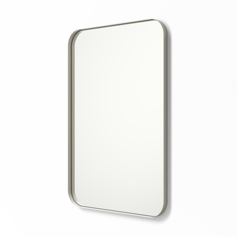 Jonasia Metal Wall Mirror, Nickel, 30" x 20"