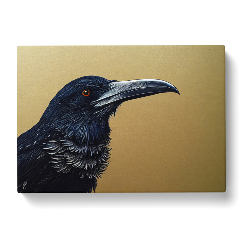 Exceptional Raven Bird - Wrapped Canvas Print, 50cm H x 76cm W x 3cm D