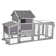 26.2 Square Feet Chicken Coop with Chicken Run For Up To 6 Chickens