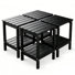 Ensemble de 4 tables d'appoint pour l'extérieur en PEHD 14 * 13 po à 2 niveaux