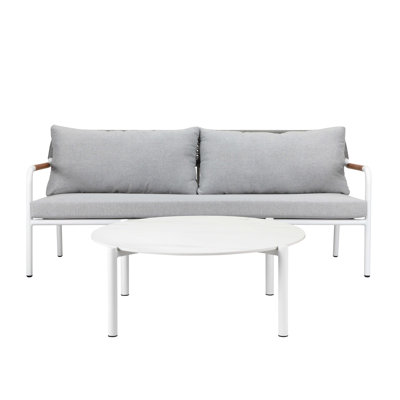 Canapé et table basse Yuri, gris
