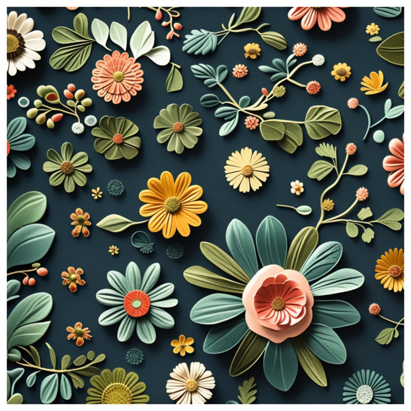 Jeté Floral, L 50 po x H 60 po