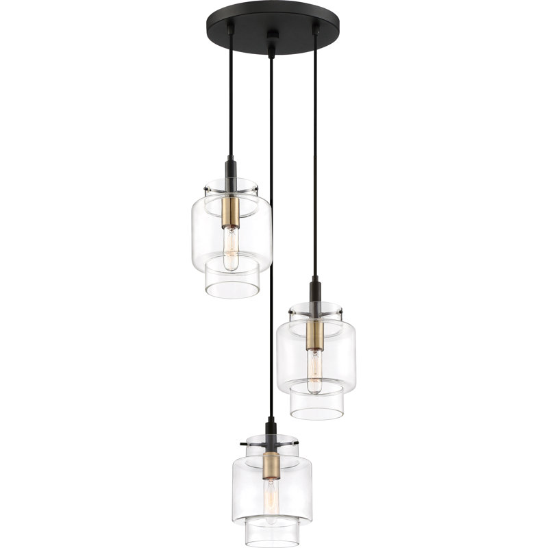 Luminaire suspendu géométrique à 3 lumières Dellarae