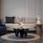 Creative Hexagonal Fiberglass Steel Coffee Table