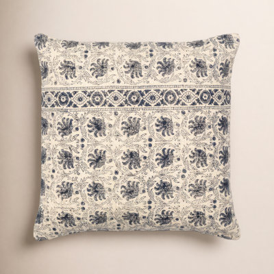 Sabra Floral Cotton Pillow Cover