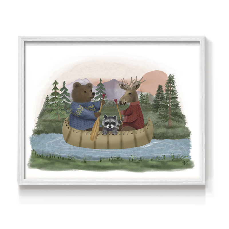 River Trip - Impression encadrée - Restickable, H 16 po x l 20 po, Blanc