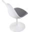 Chaise pivotante de salle à manger blanche et grise - siège rembourré, siège de dossier ergonomique, coussin confortable