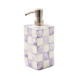 Violet Check Capiz Soap Pump