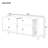 Sleek Storage Cabinet Sideboard Buffet With Vertical Line Design,buffet table,credenza-343667482